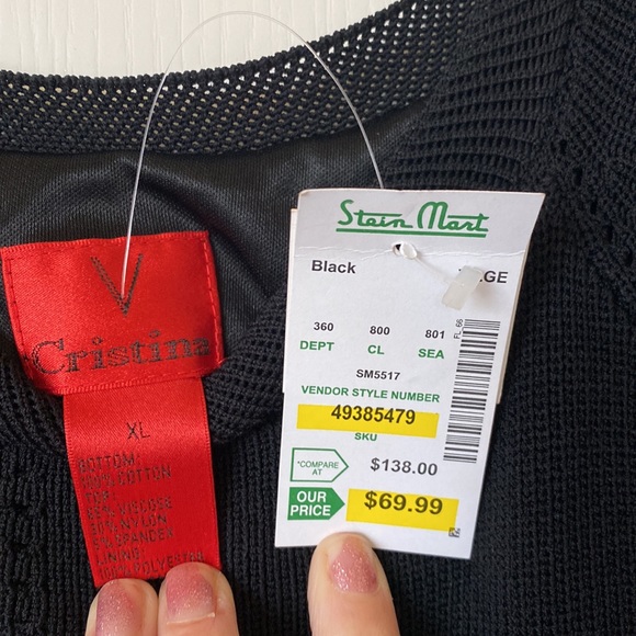 NWT V Cristina black dress - Picture 5 of 6